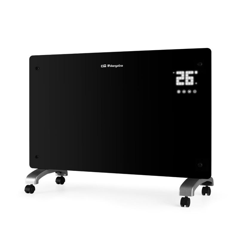 Painel Radiante Wi-Fi Orbegozo de Vidro Preto de 2000 W. Temperatura de 5 a 50 °C, Aplicativo Inteligente, Design Moderno - 1
