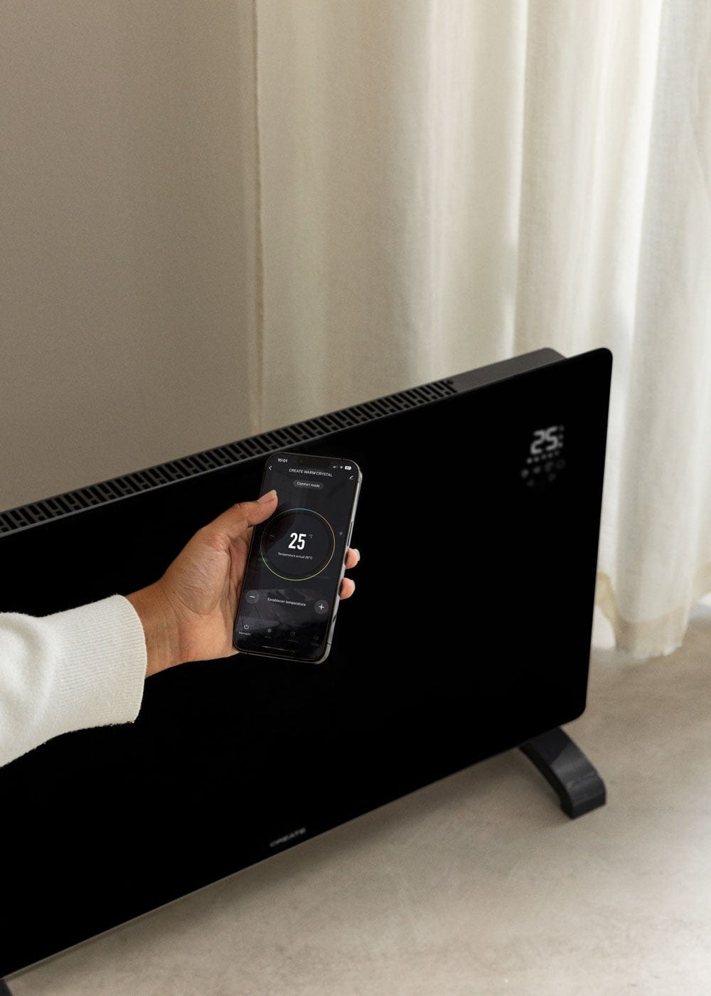 CREATE - WARM CRYSTAL 2000W - Convector Eléctrico de Vidro com Wifi - 4