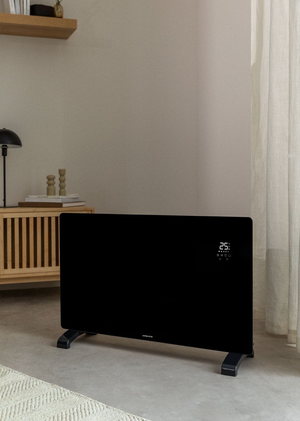CREATE - WARM CRYSTAL 2000W - Convector Eléctrico de Vidro com Wifi - 2
