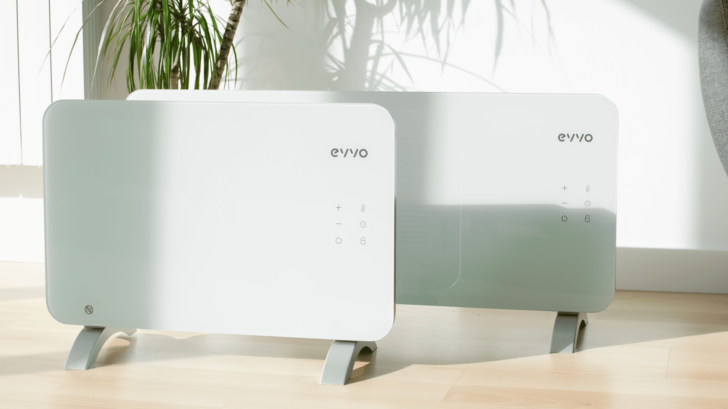 Radiateur électrique EVVO C1000 verre 1000W WiFi écran tactile télécommande minuterie protection surchauffe silencieux IP24 - 2
