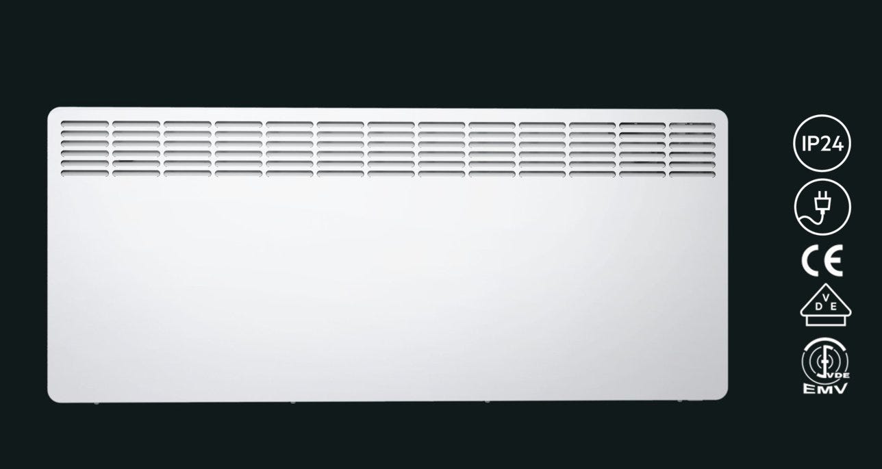 AEG casa Technik 236537 parete Termoconvettore WKL 3005 per circa 30 m², Riscaldamento 3000 W, 5 – 30 gradi C, da appendere a parete, Display LCD, - 3